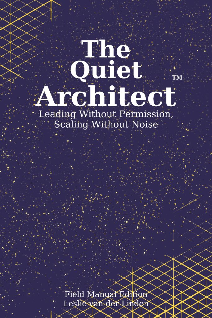 The Quiet Architect, Field Manual Edition cover, blue version